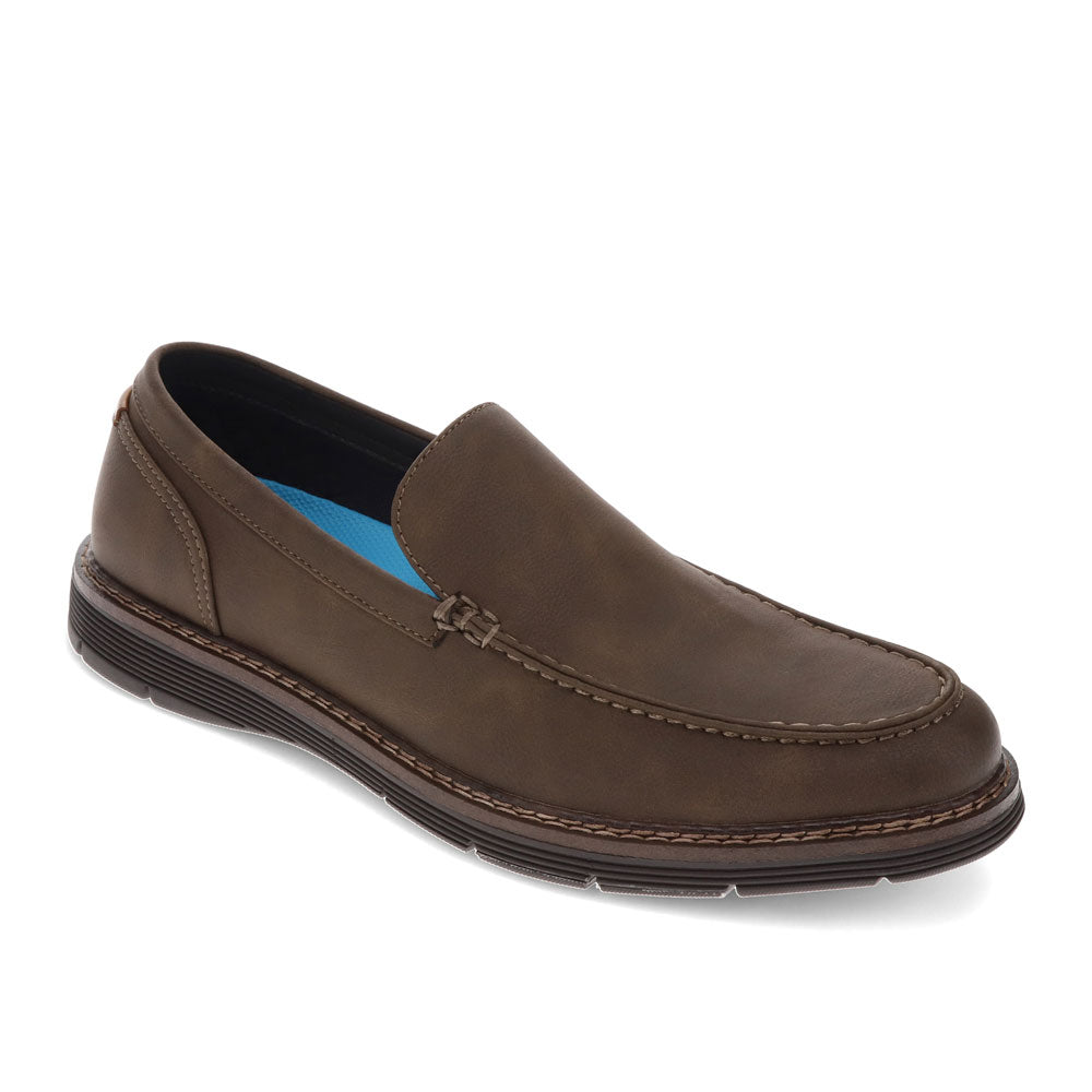 Dark Brown-Dockers Mens Elmhurst Dress Casual Slip On Loafer Shoe
