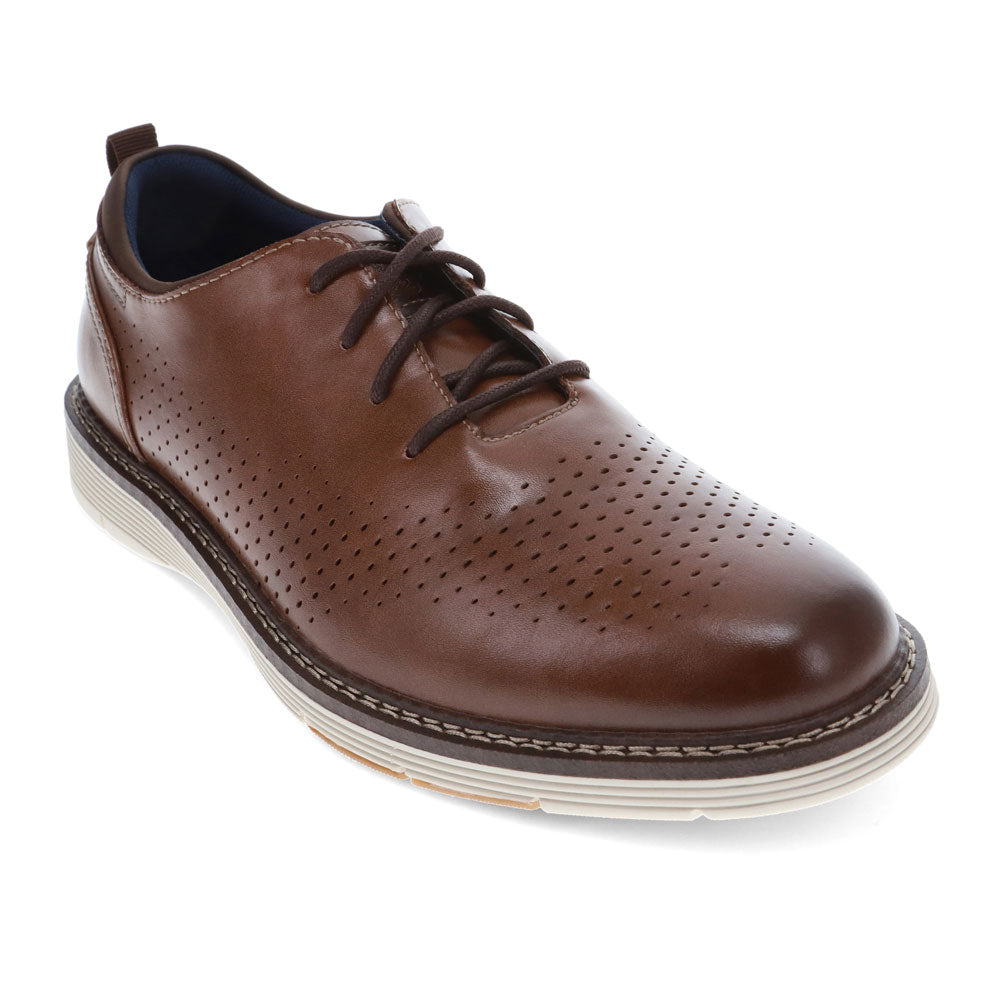 Cognac-Dockers Mens Elkton Dress Casual Lace Up Oxford Shoe