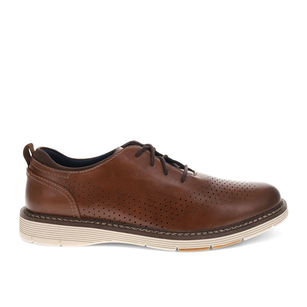 Cognac-Dockers Mens Elkton Dress Casual Lace Up Oxford Shoe