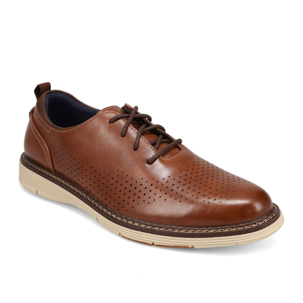 Cognac-Dockers Mens Elkton Dress Casual Lace Up Oxford Shoe