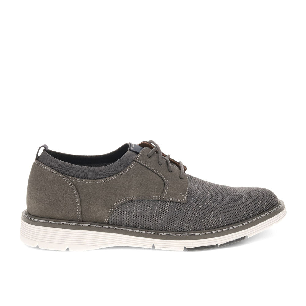Charcoal-Dockers Mens Edgehill Knit and Synthetic Leather Dress Casual Lace Up Oxford Shoe