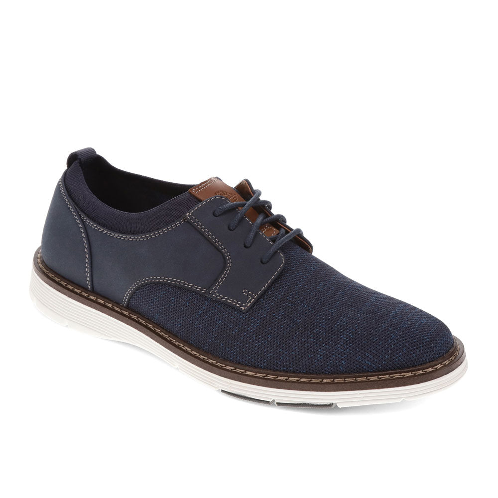 Navy-Dockers Mens Edgehill Knit and Synthetic Leather Dress Casual Lace Up Oxford Shoe