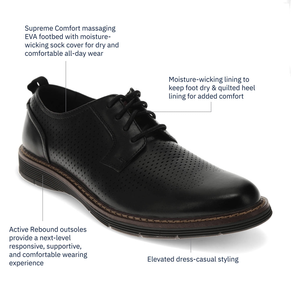 Black-Dockers Mens Ezra Active Rebound Dress Casual Shoe