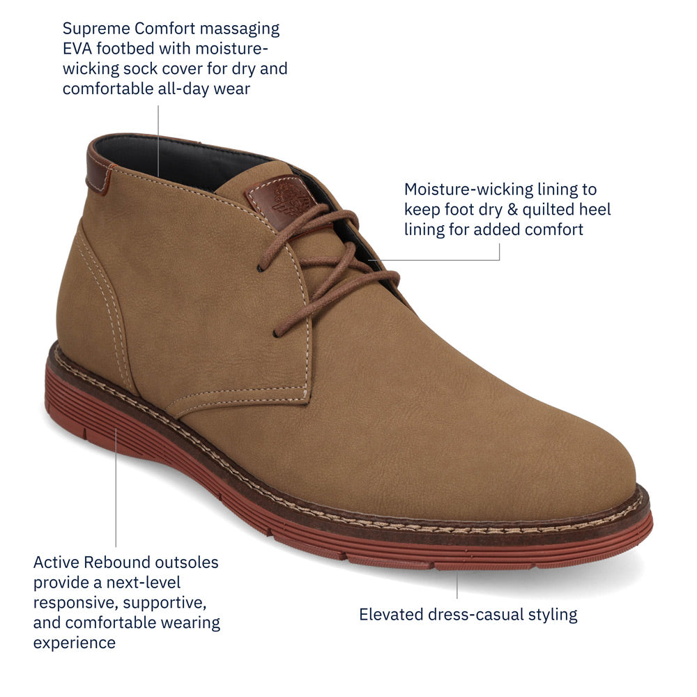 Taupe-Dockers Mens Esmond Dress Casual Lace Up Ankle Boot