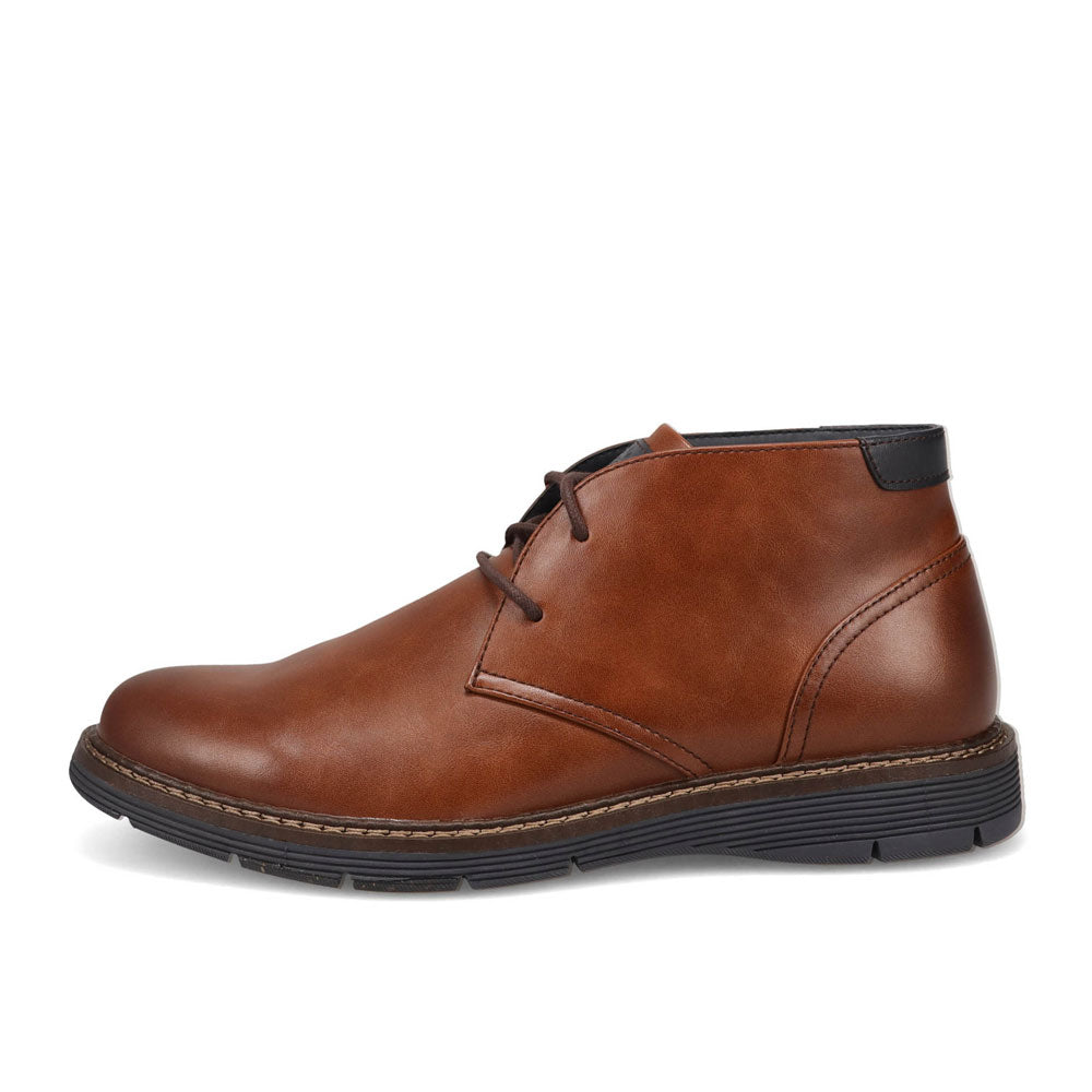 Cognac/Navy-Dockers Mens Esmond Dress Casual Lace Up Ankle Boot