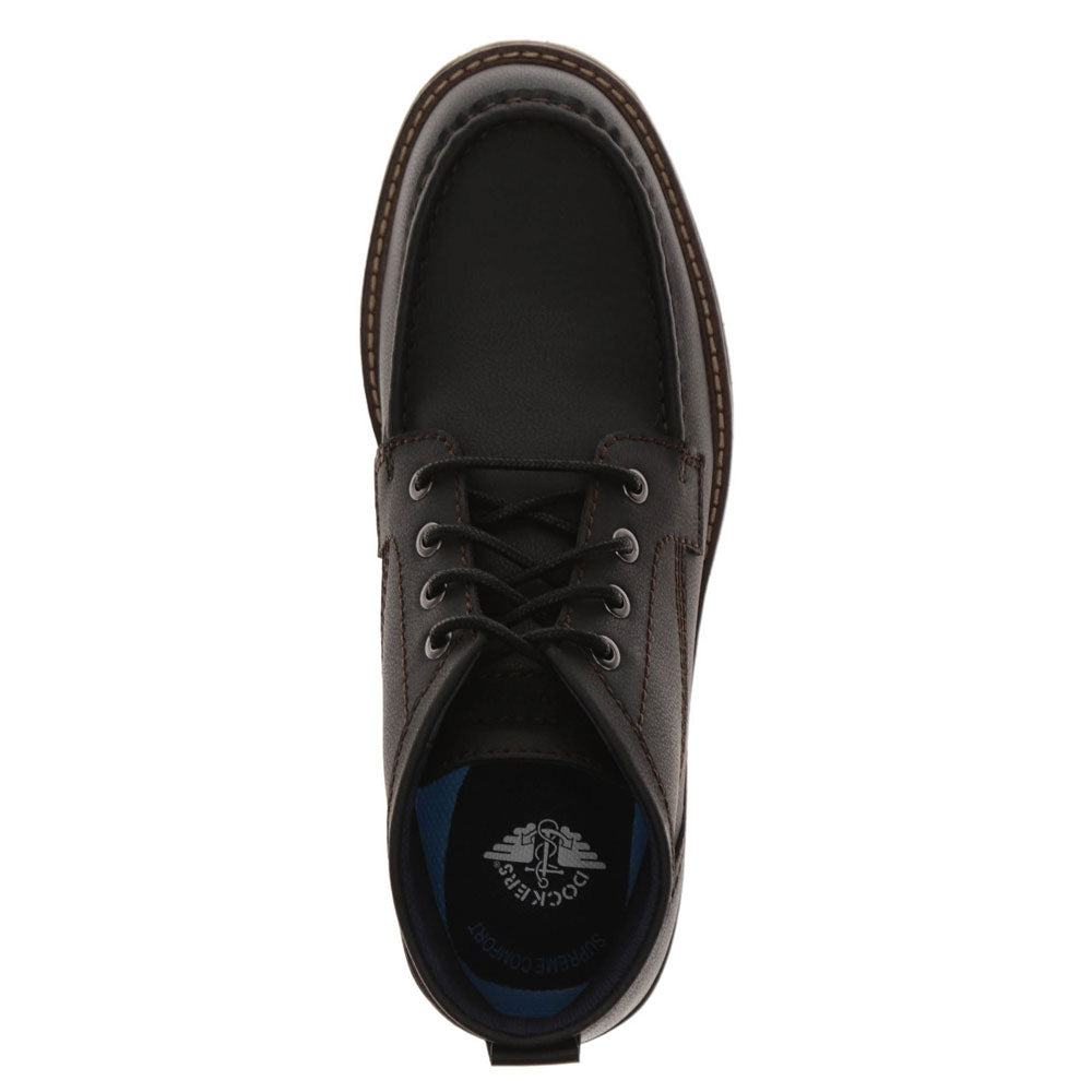 Black-Dockers Mens Weston Lightweight Lugged Casual Boot