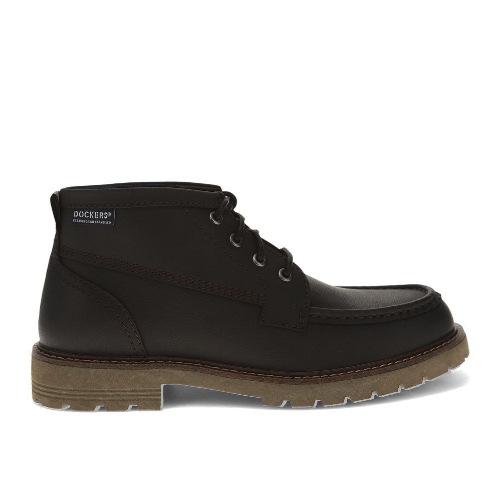 Black-Dockers Mens Weston Lightweight Lugged Casual Boot