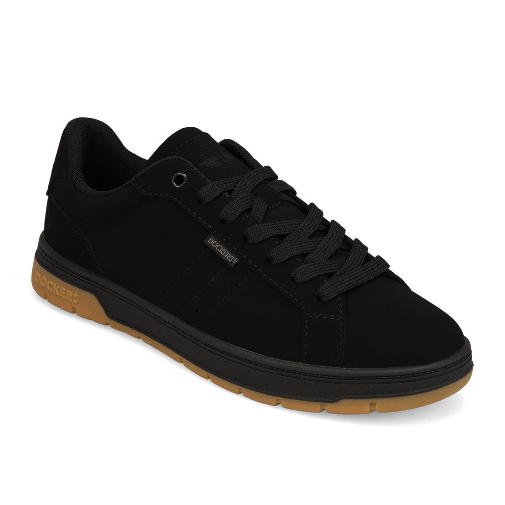 Black/Gum-Dockers Mens Casen Casual Lace-Up Sneaker