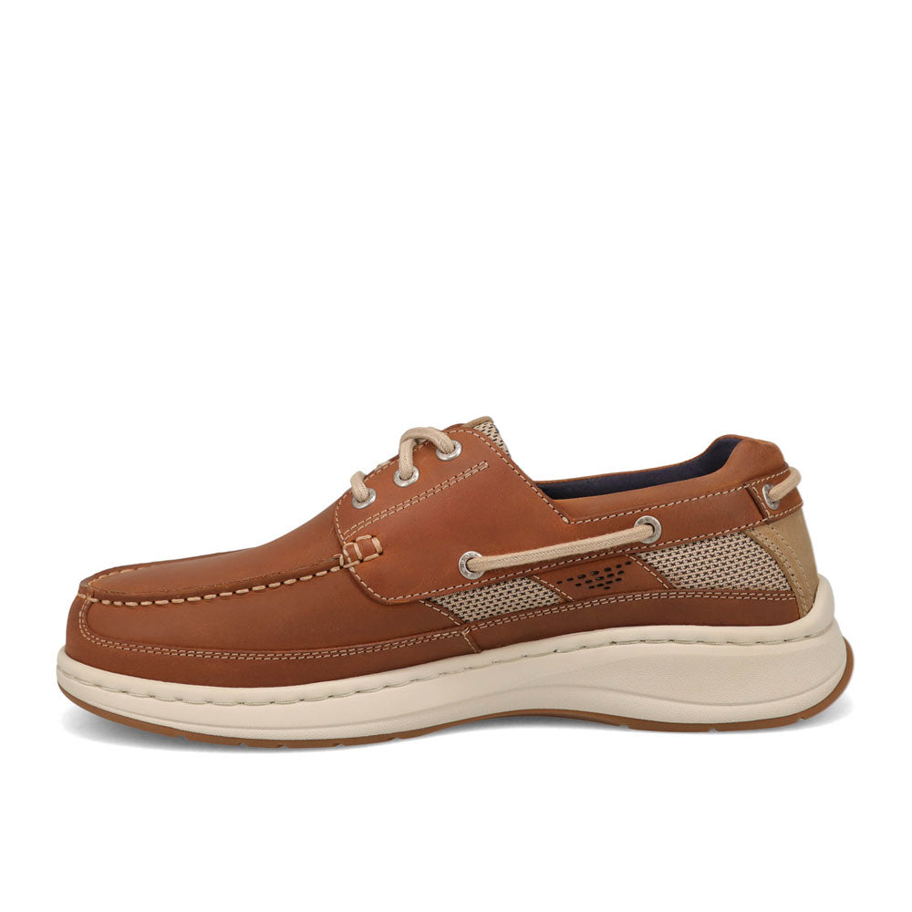 Dark Tan-Dockers Mens Bayside Casual Lace-Up Boat Shoe