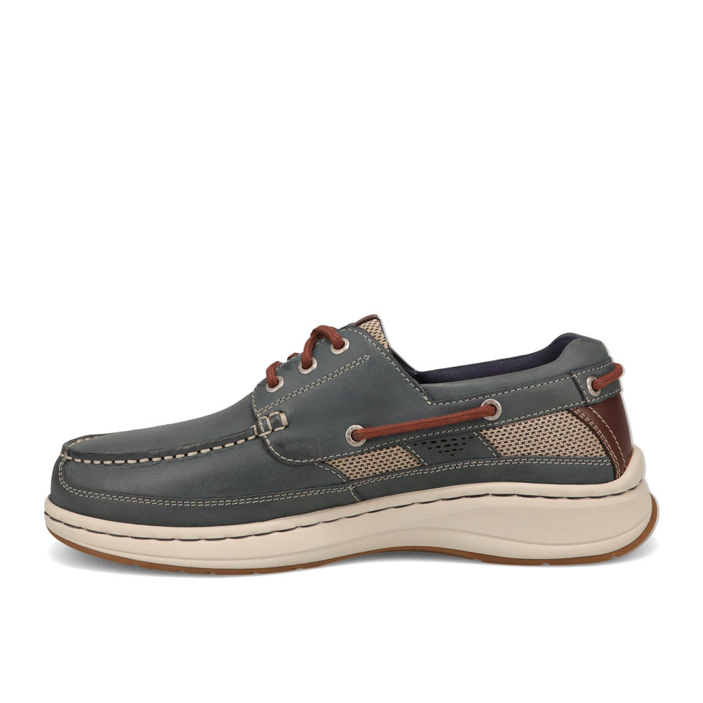 Navy/Dark Tan-Dockers Mens Bayside Casual Lace-Up Boat Shoe