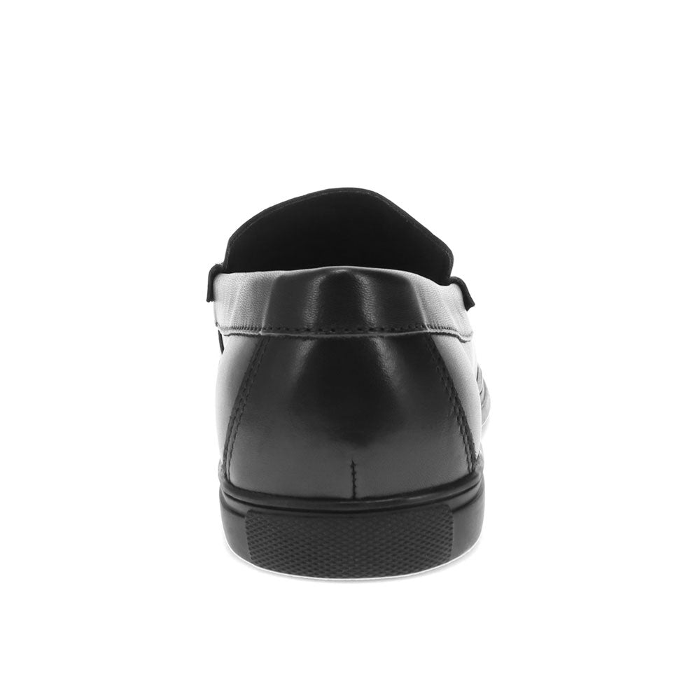 Black-Dockers Mens Baltic Genuine Leather Casual Slip On Loafer Shoe