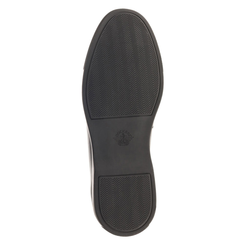 Black-Dockers Mens Baltic Genuine Leather Casual Slip On Loafer Shoe