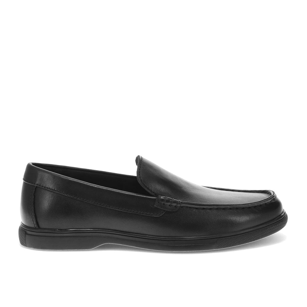 Black-Dockers Mens Baltic Genuine Leather Casual Slip On Loafer Shoe