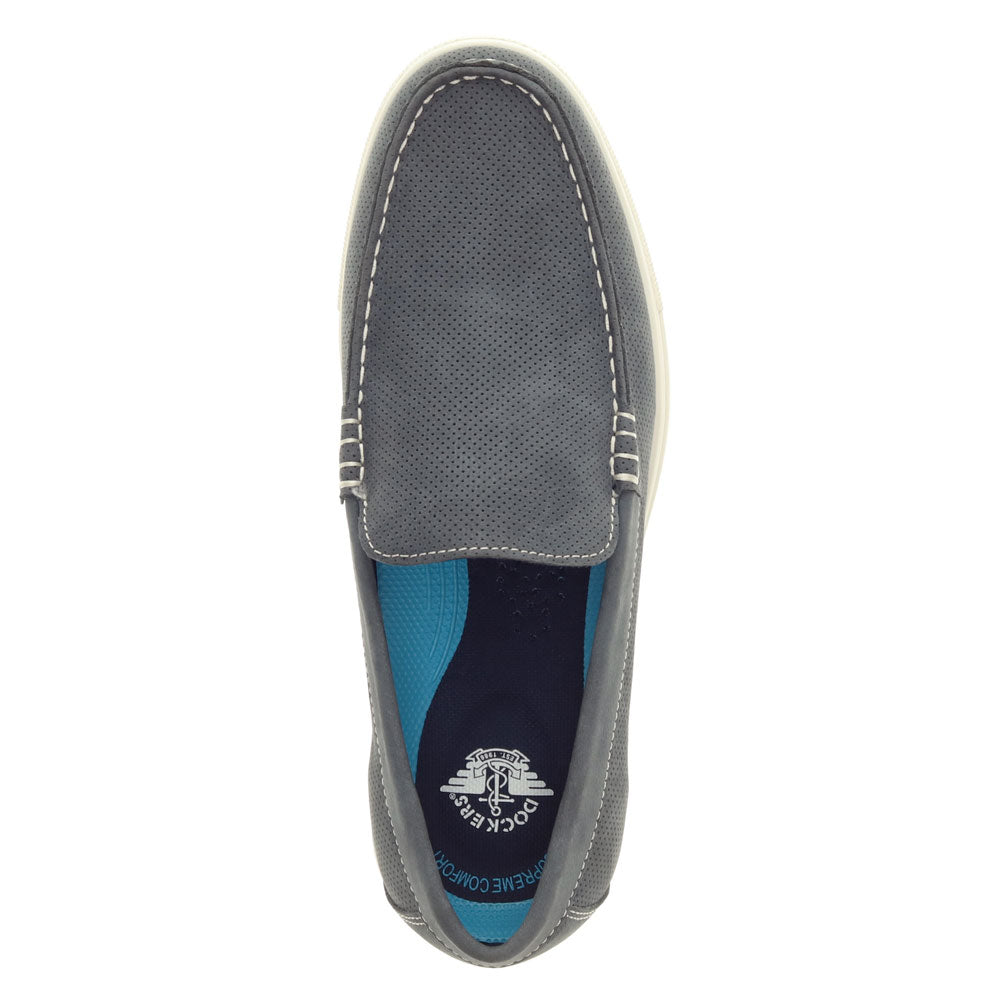 Navy-Dockers Mens Bancroft Genuine Leather Casual Slip On Loafer Shoe