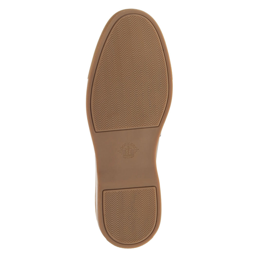 Mahogany-Dockers Mens Bellwood Genuine Leather Dress Casual Slip On Loafer Shoe