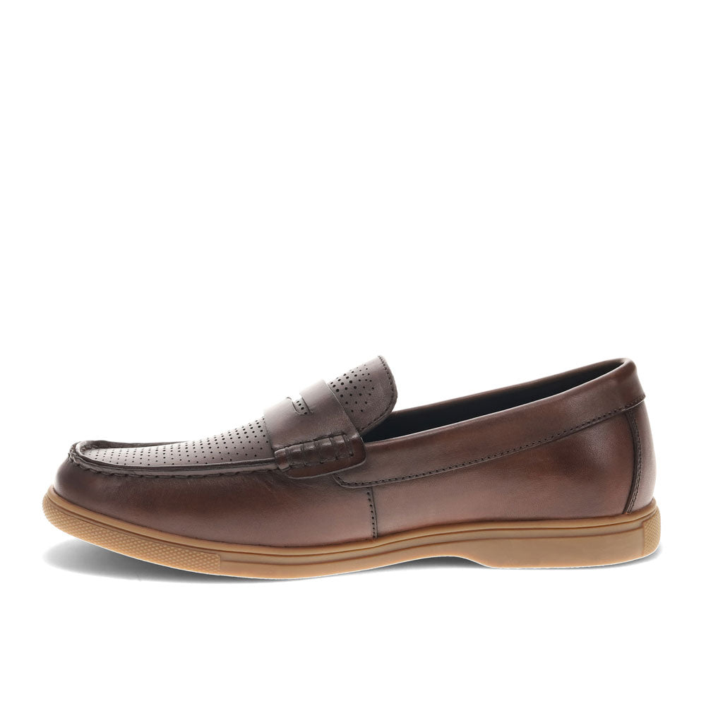 Mahogany-Dockers Mens Bellwood Genuine Leather Dress Casual Slip On Loafer Shoe