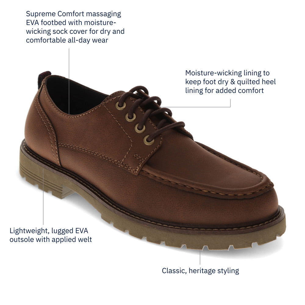 Chestnut-Dockers Mens Walsh Lightweight Lugged Casual Shoe