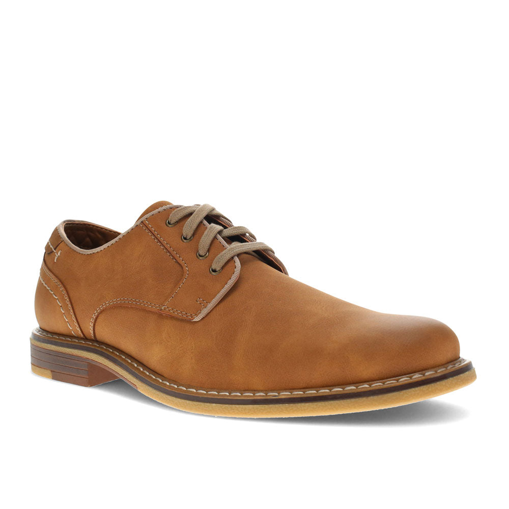 Tan-Dockers Mens Bronson Synthetic Leather Rugged Casual Lugged Sole Oxford Shoe