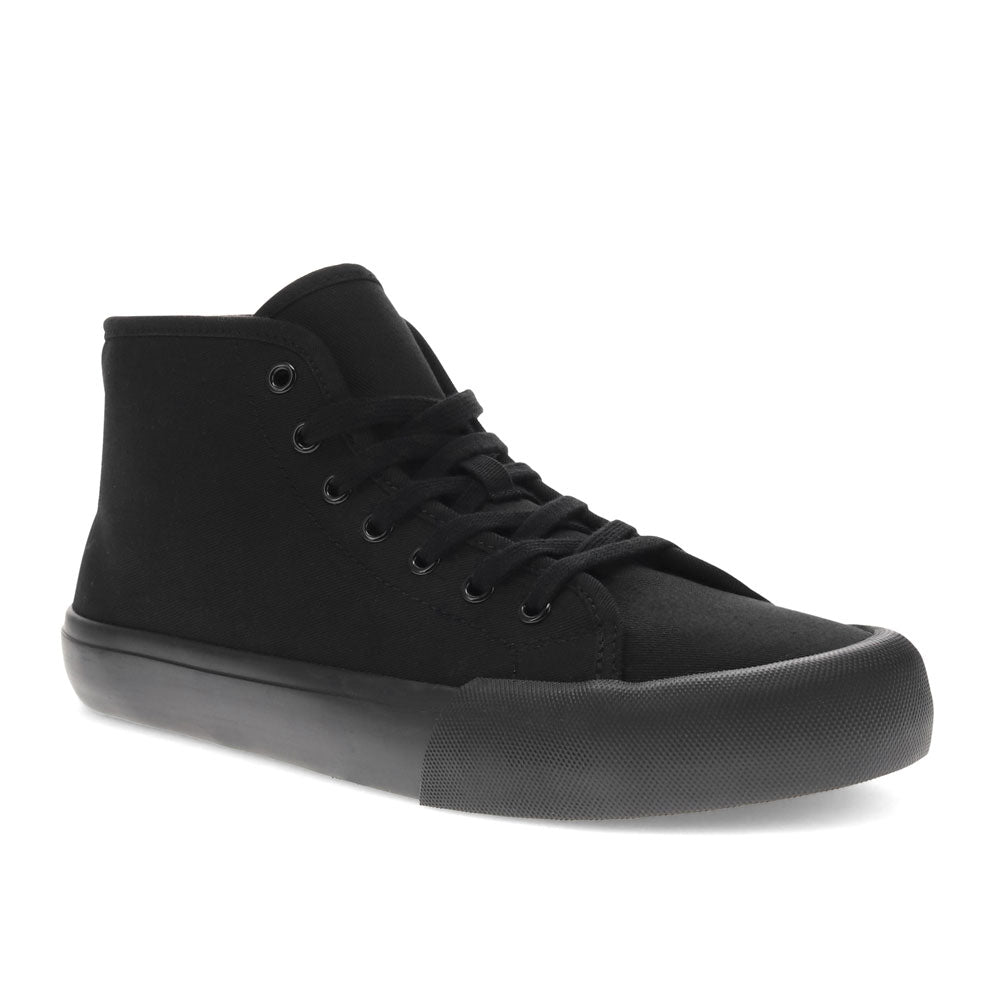 Black/Gum-Dockers Mens Forbes Vegan Textile Casual Lace Up Hightop Sneaker Shoe