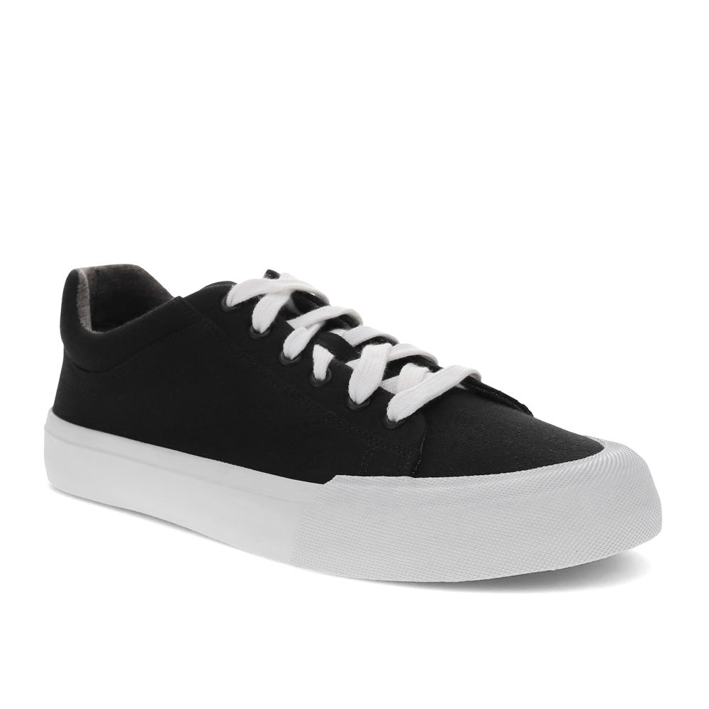 Black-Dockers Mens Frisco Vegan Textile Casual Lace Up Boat Inspired Sneaker Shoe