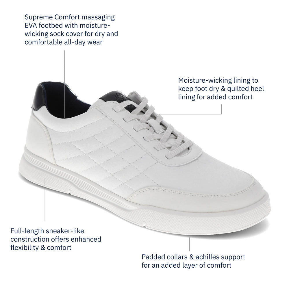 White-Dockers Mens Brady Lightweight Casual Sneaker