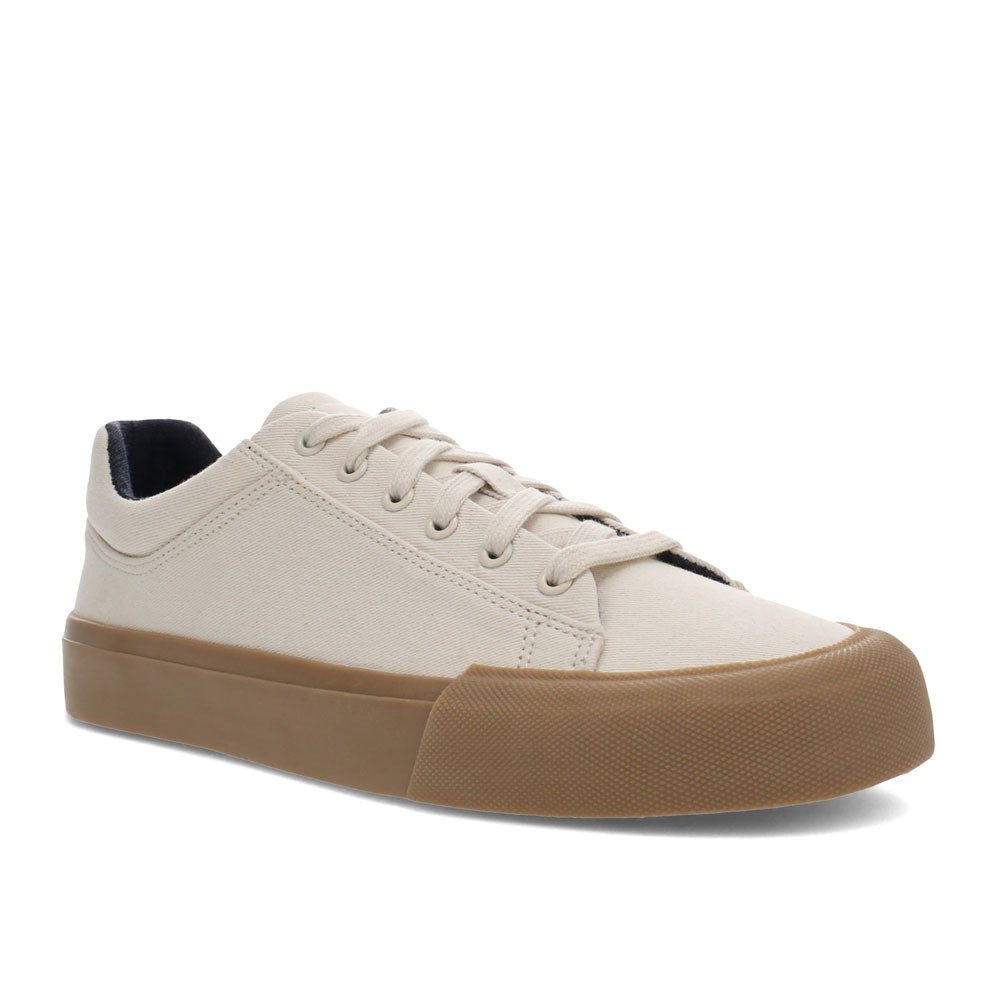 Cream-Dockers Mens Frisco Vegan Textile Casual Lace Up Boat Inspired Sneaker Shoe