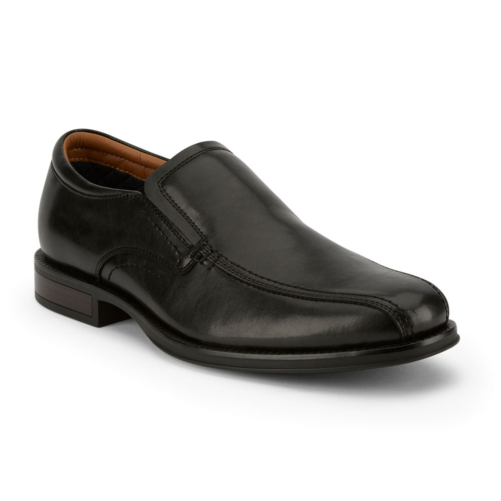 Black-Dockers Mens Greer Business Dress Run Off Toe Slip-on Comfort Loafer Shoe