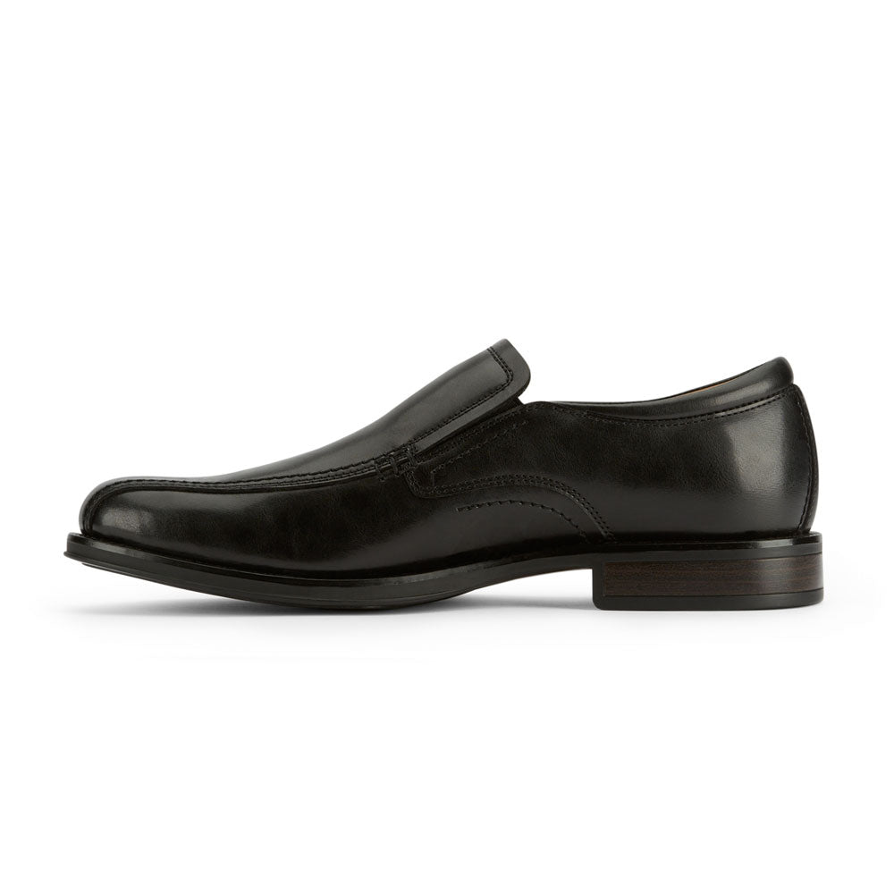 Black-Dockers Mens Greer Business Dress Run Off Toe Slip-on Comfort Loafer Shoe
