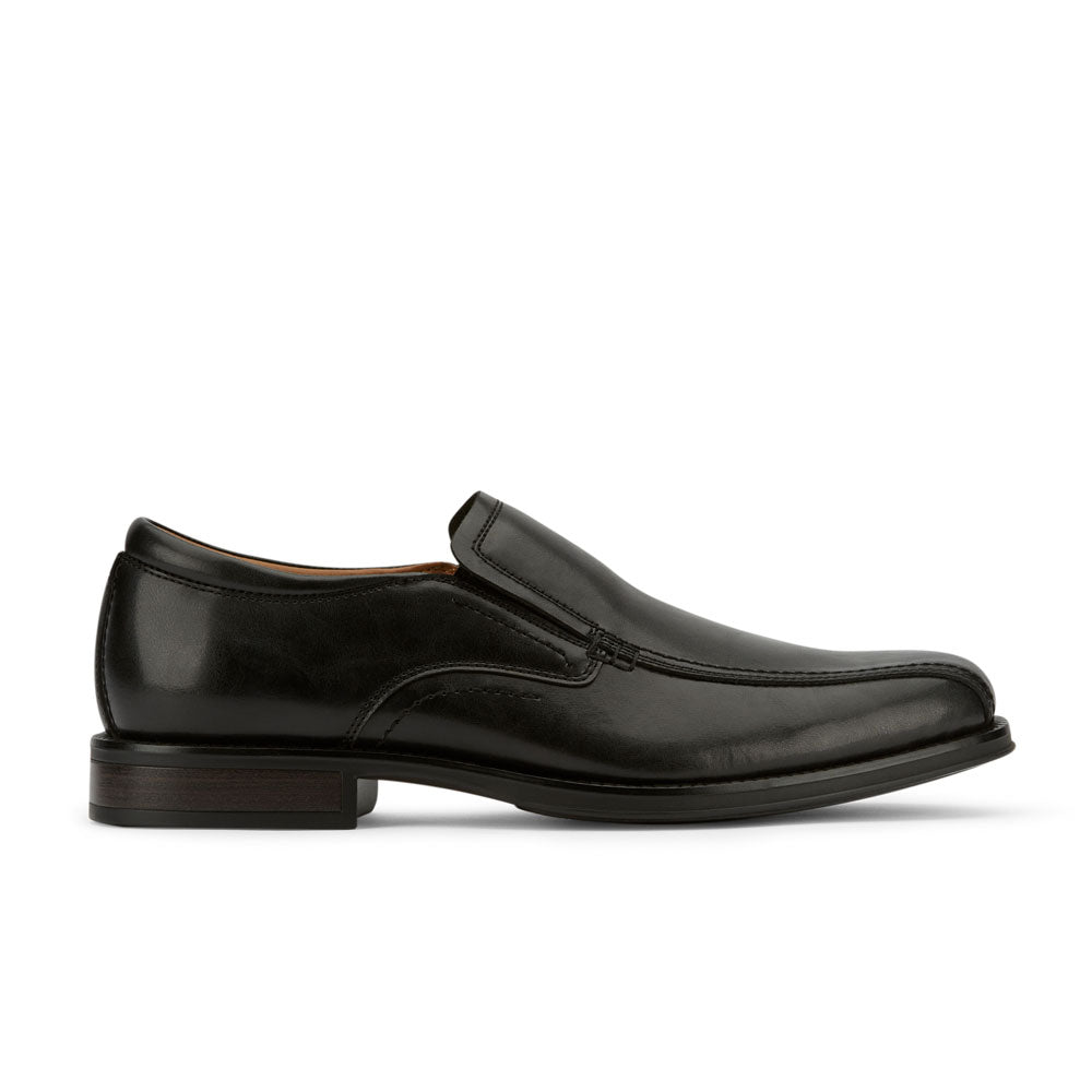 Black-Dockers Mens Greer Business Dress Run Off Toe Slip-on Comfort Loafer Shoe