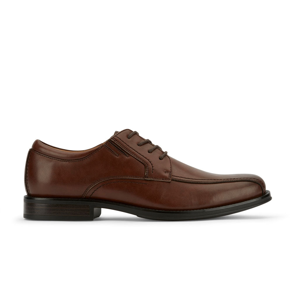 Brown-Dockers Mens Geyer Business Dress Run Off Toe Lace-up Comfort Oxford Shoe