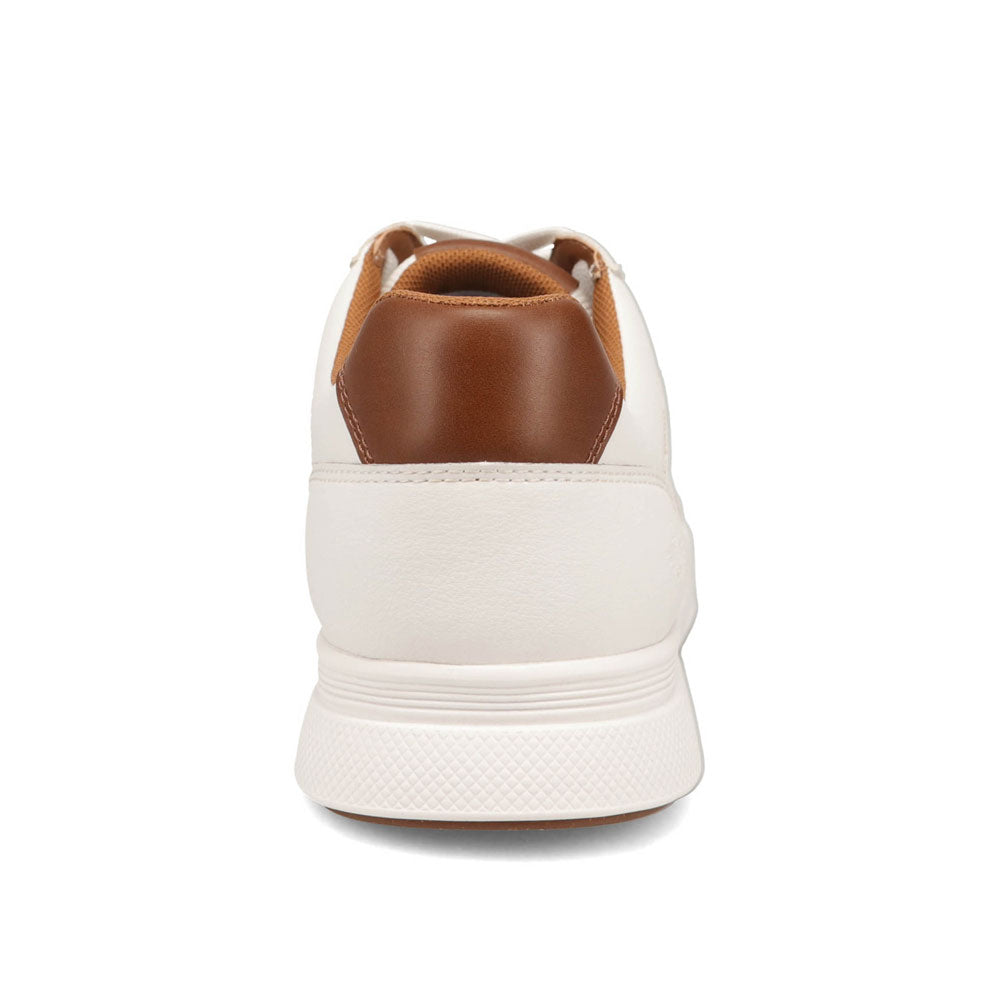 White/Dark Tan-Dockers Mens Brad Casual Sneaker