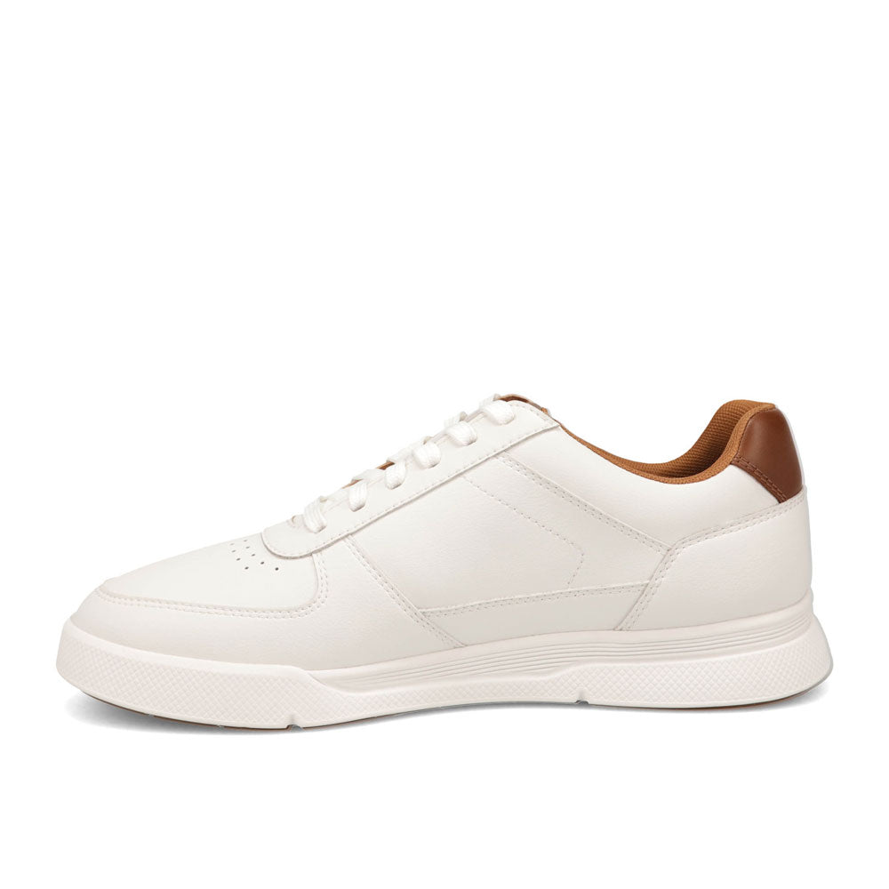 White/Dark Tan-Dockers Mens Brad Casual Sneaker
