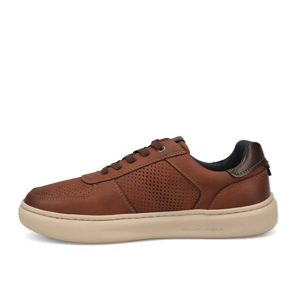Dark Tan-Dockers Mens Voyage Laser Perforated Crazyhorse Sneaker