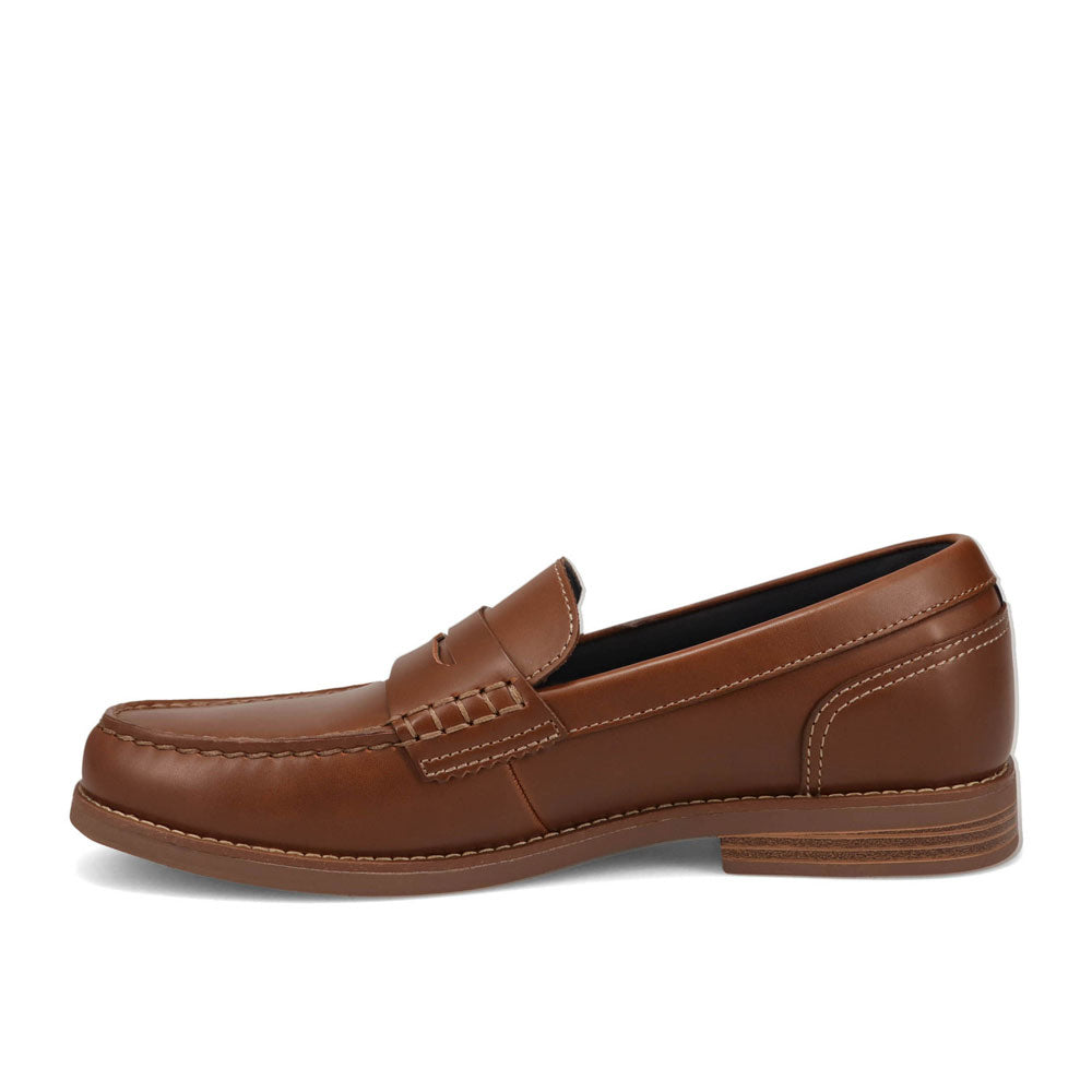 Dark Tan-Dockers Mens Pembroke Pull Up Dress Penny Loafer