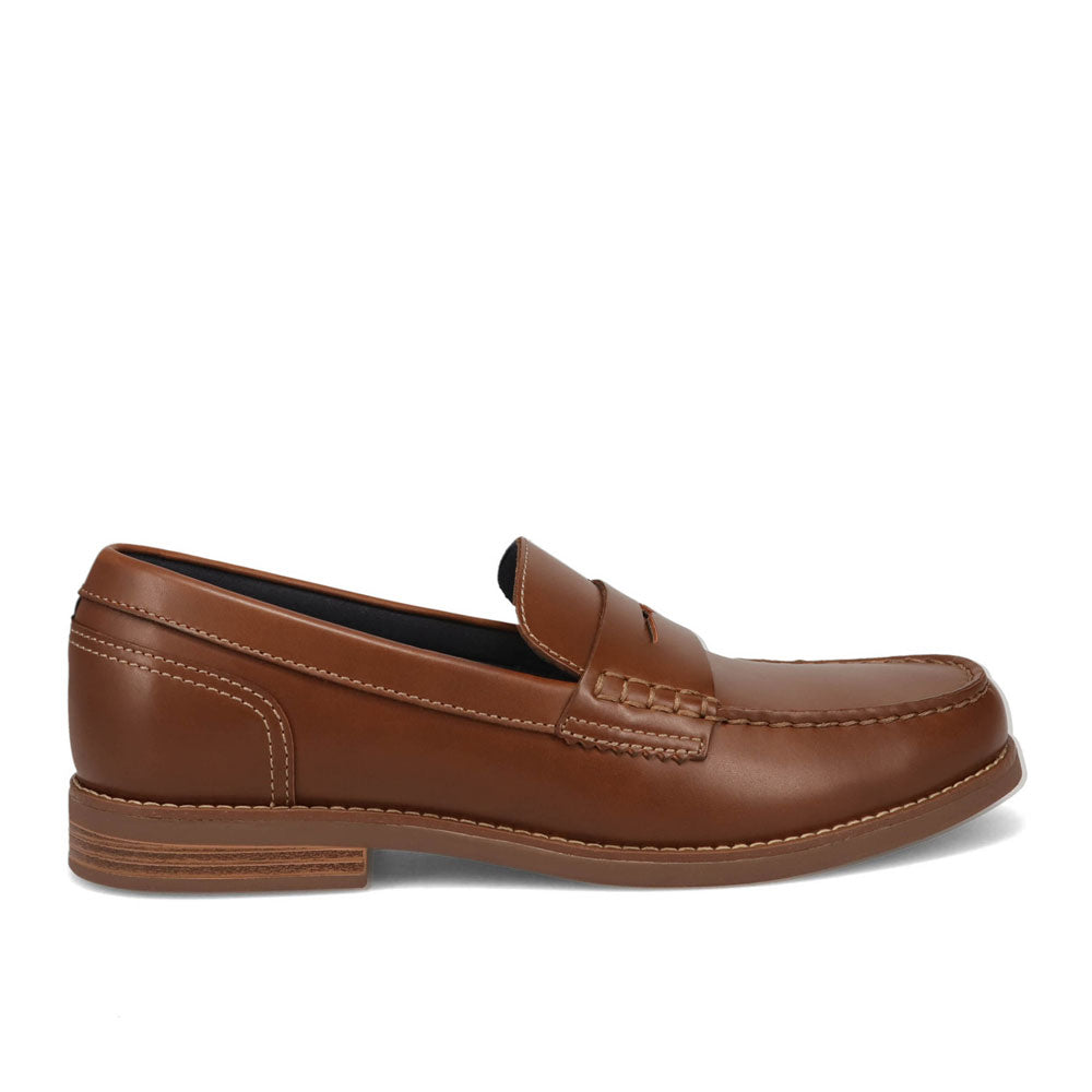 Dark Tan-Dockers Mens Pembroke Pull Up Dress Penny Loafer
