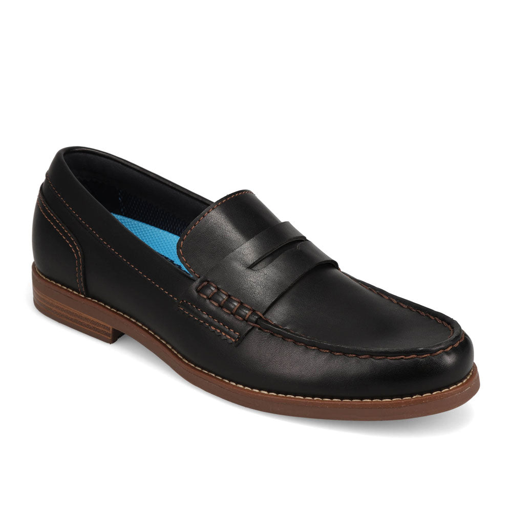 Black/Tan-Dockers Mens Pembroke Full Grain Dress Penny Loafer