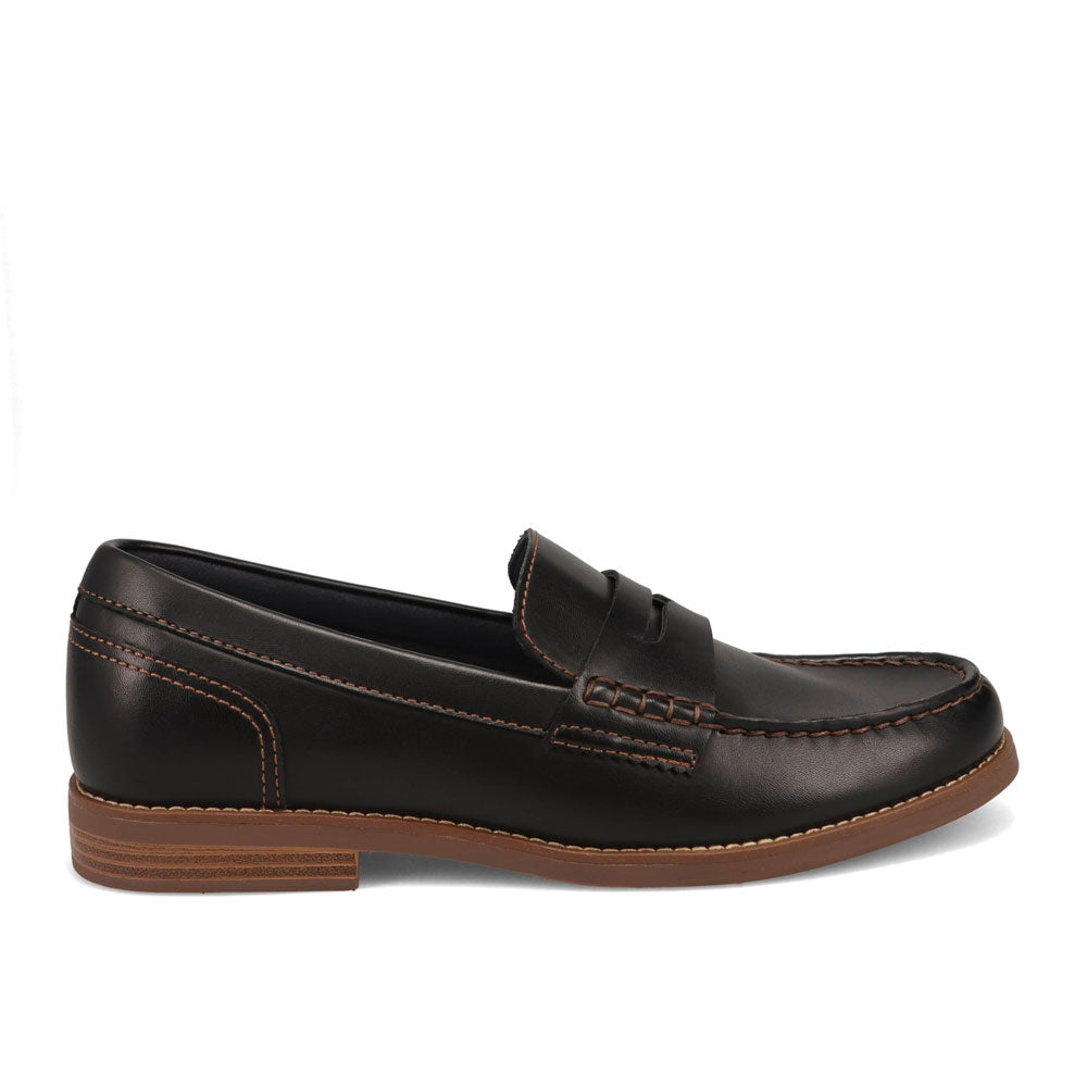 Black/Tan-Dockers Mens Pembroke Full Grain Dress Penny Loafer
