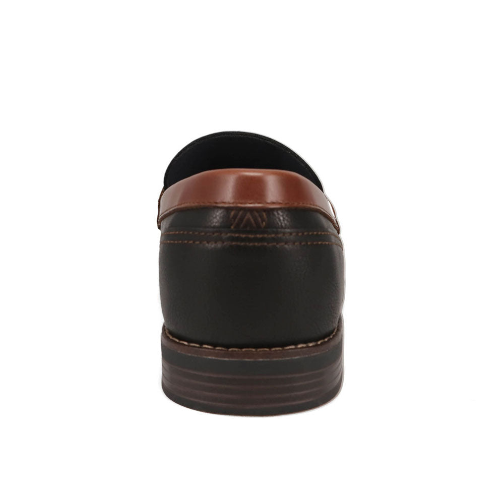 Black/Brown-Dockers Mens Pembroke Tumbled Full Grain Dress Penny Loafer