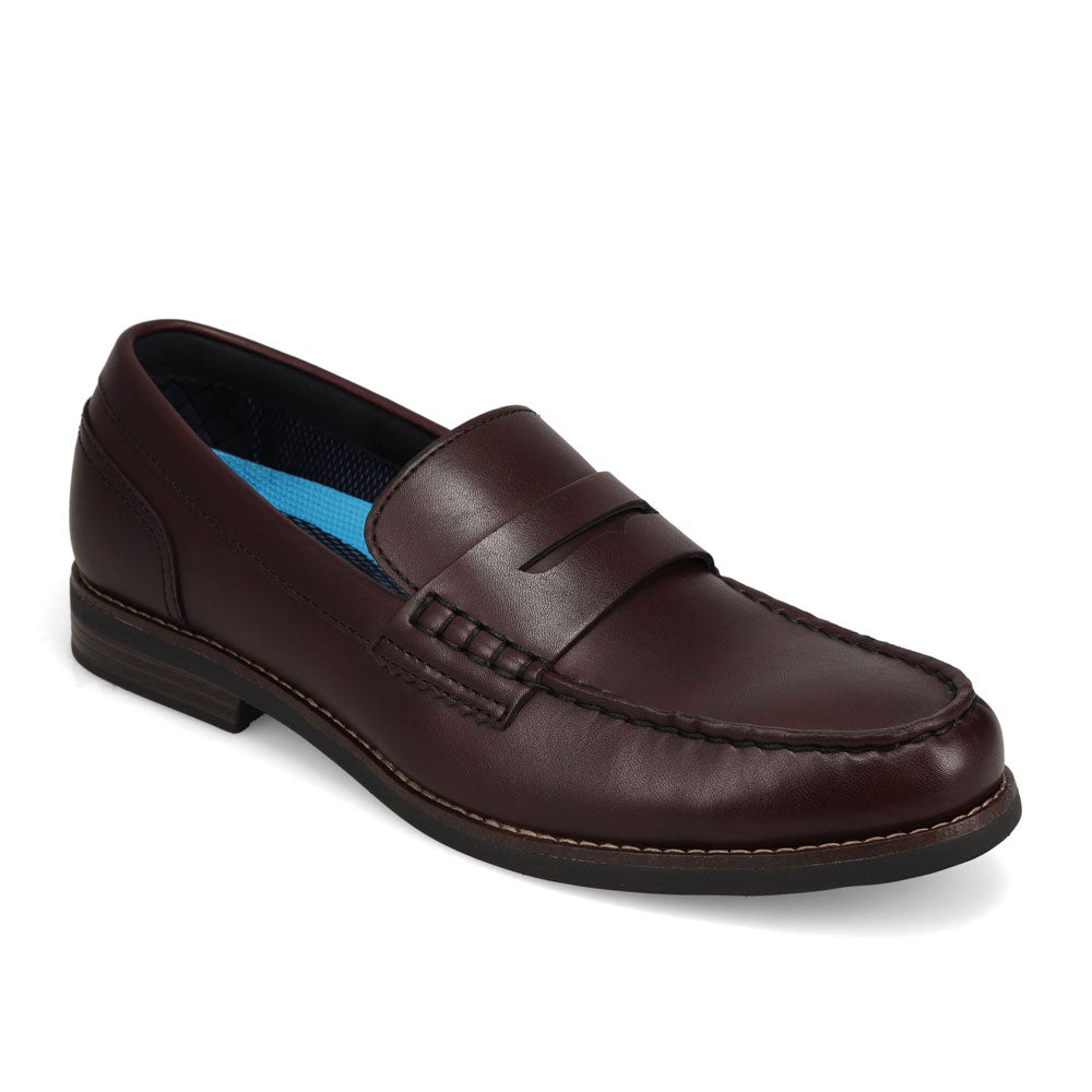 Burgundy-Dockers Mens Pembroke Full Grain Dress Penny Loafer