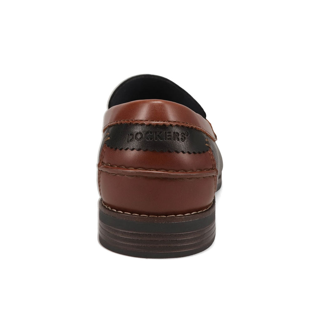 Black/Brown-Dockers Mens Pullman Full Grain Dress Tassel Penny Loafer