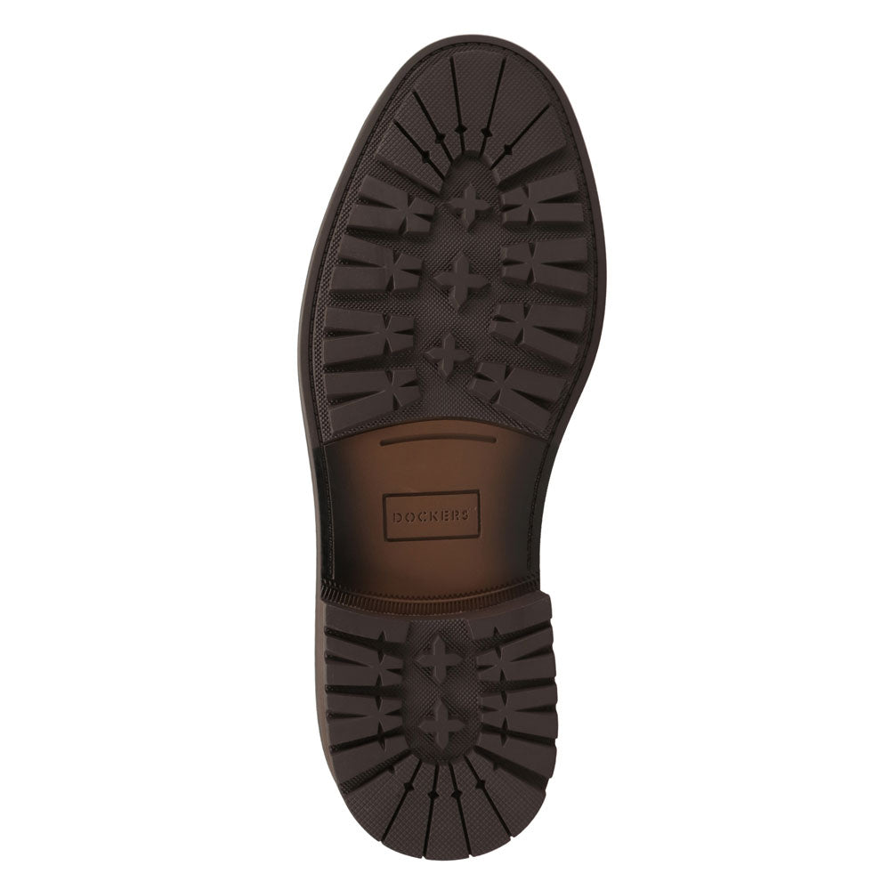 Cognac-Dockers Mens Bannister Burnished Lace Up Chukka Cap Toe Boot