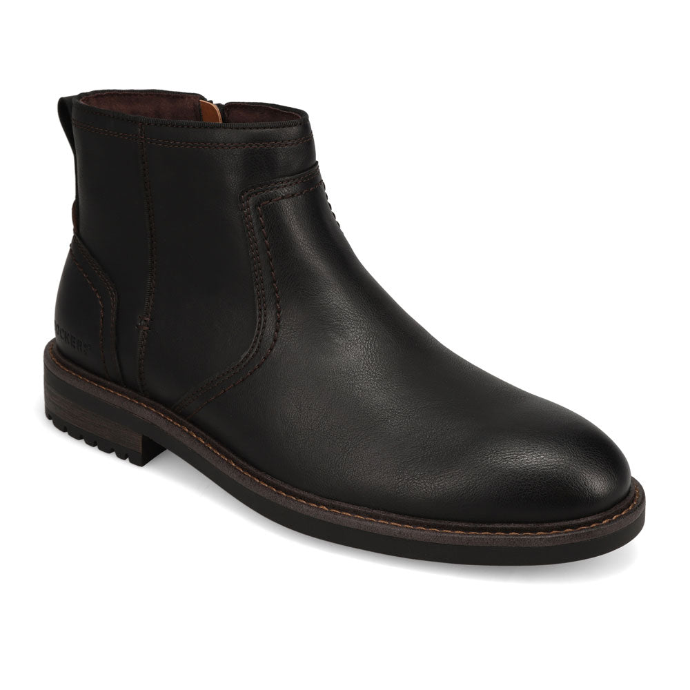 Black-Dockers Mens Blackwell Burnished Carzyhorse Chelsea Boot