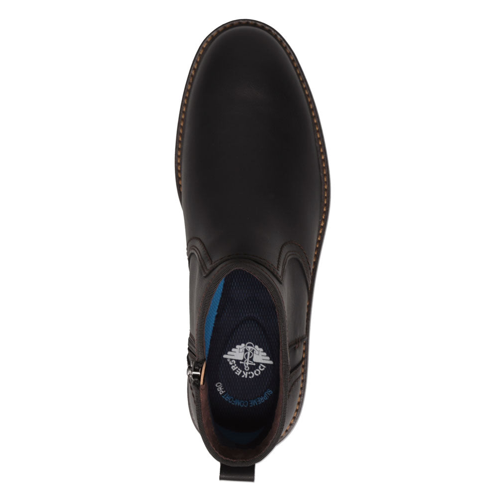 Black-Dockers Mens Blackwell Burnished Carzyhorse Chelsea Boot