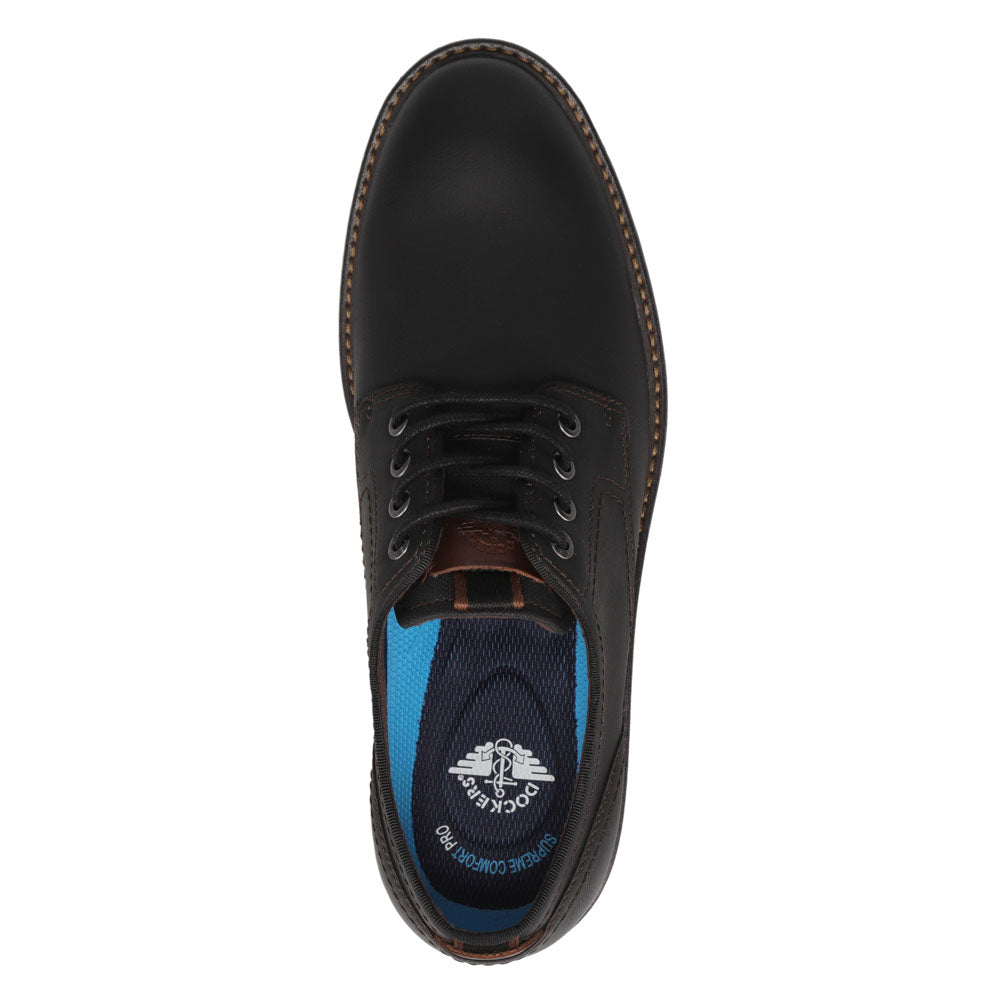 Black-Dockers Mens Benjamin Business Casual Lace Up Oxford