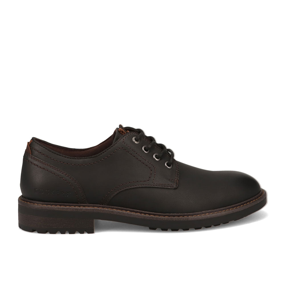 Black-Dockers Mens Benjamin Business Casual Lace Up Oxford