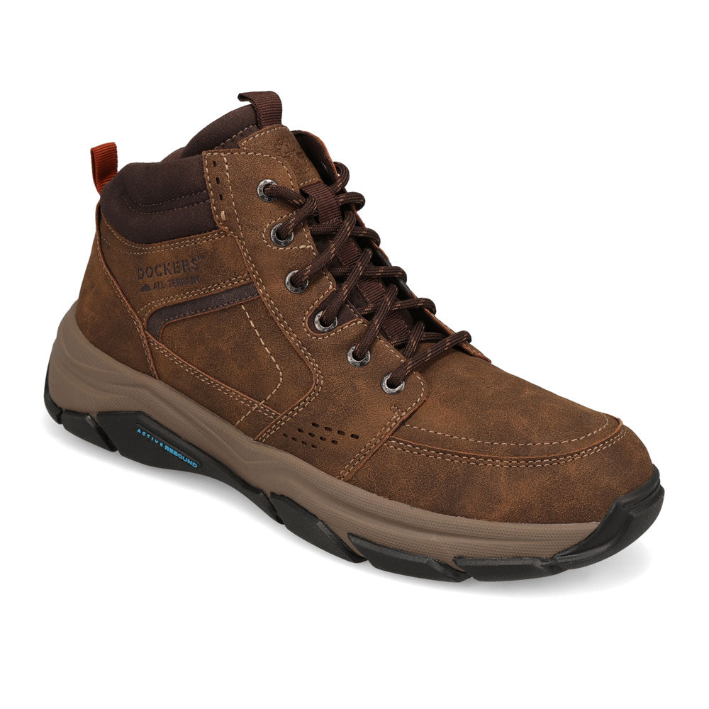Tobacco-Dockers Mens Royce Casual Distressed Lace Up Boot
