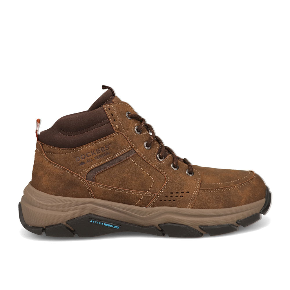 Tobacco-Dockers Mens Royce Casual Distressed Lace Up Boot