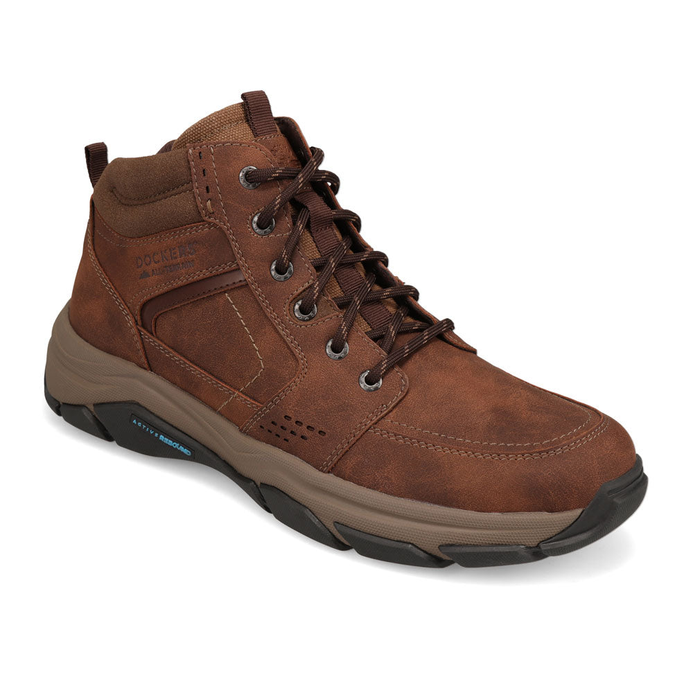 Dark Tan-Dockers Mens Royce Casual Distressed Lace Up Boot