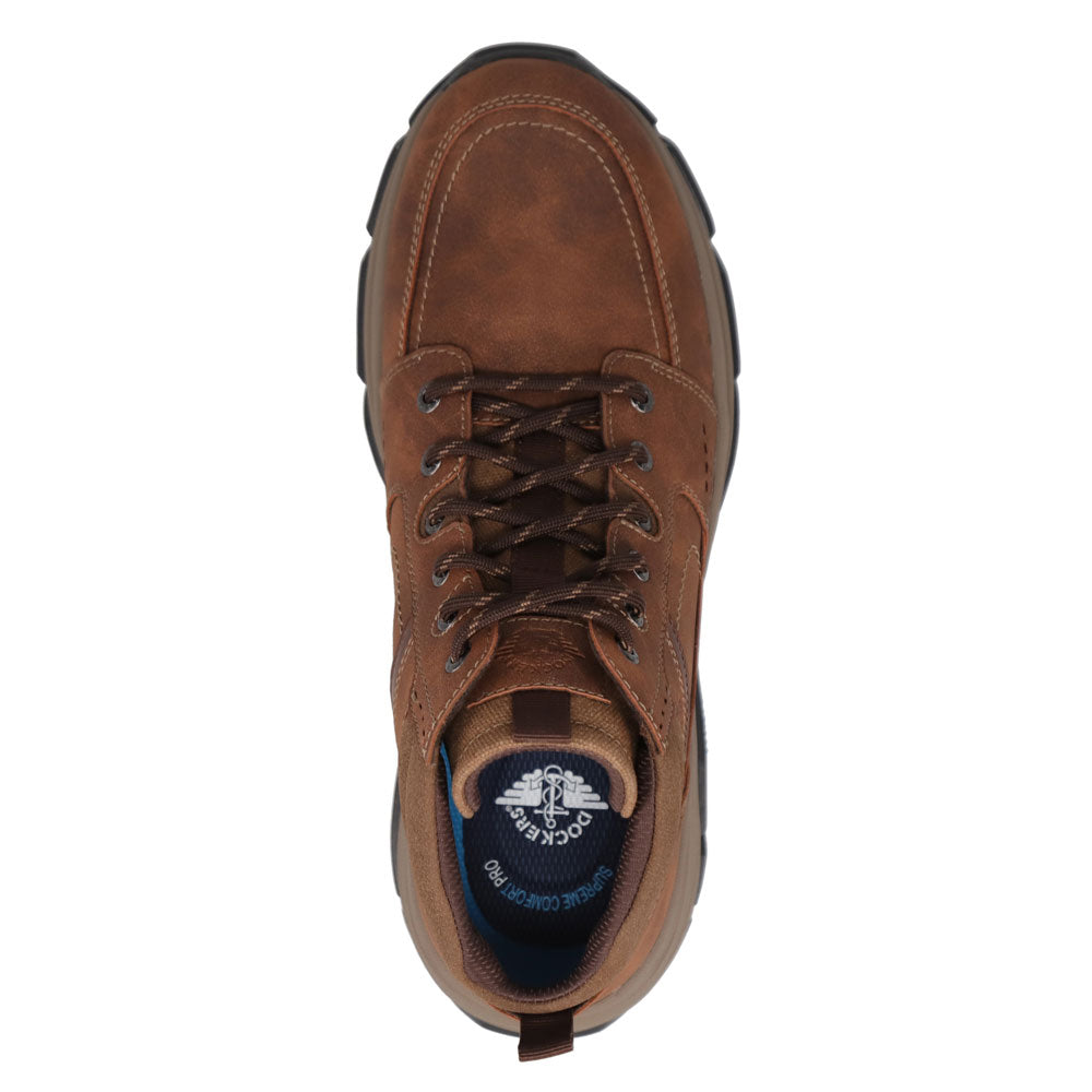 Dark Tan-Dockers Mens Royce Casual Distressed Lace Up Boot