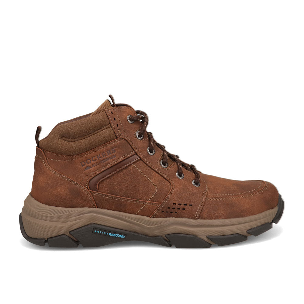 Dark Tan-Dockers Mens Royce Casual Distressed Lace Up Boot